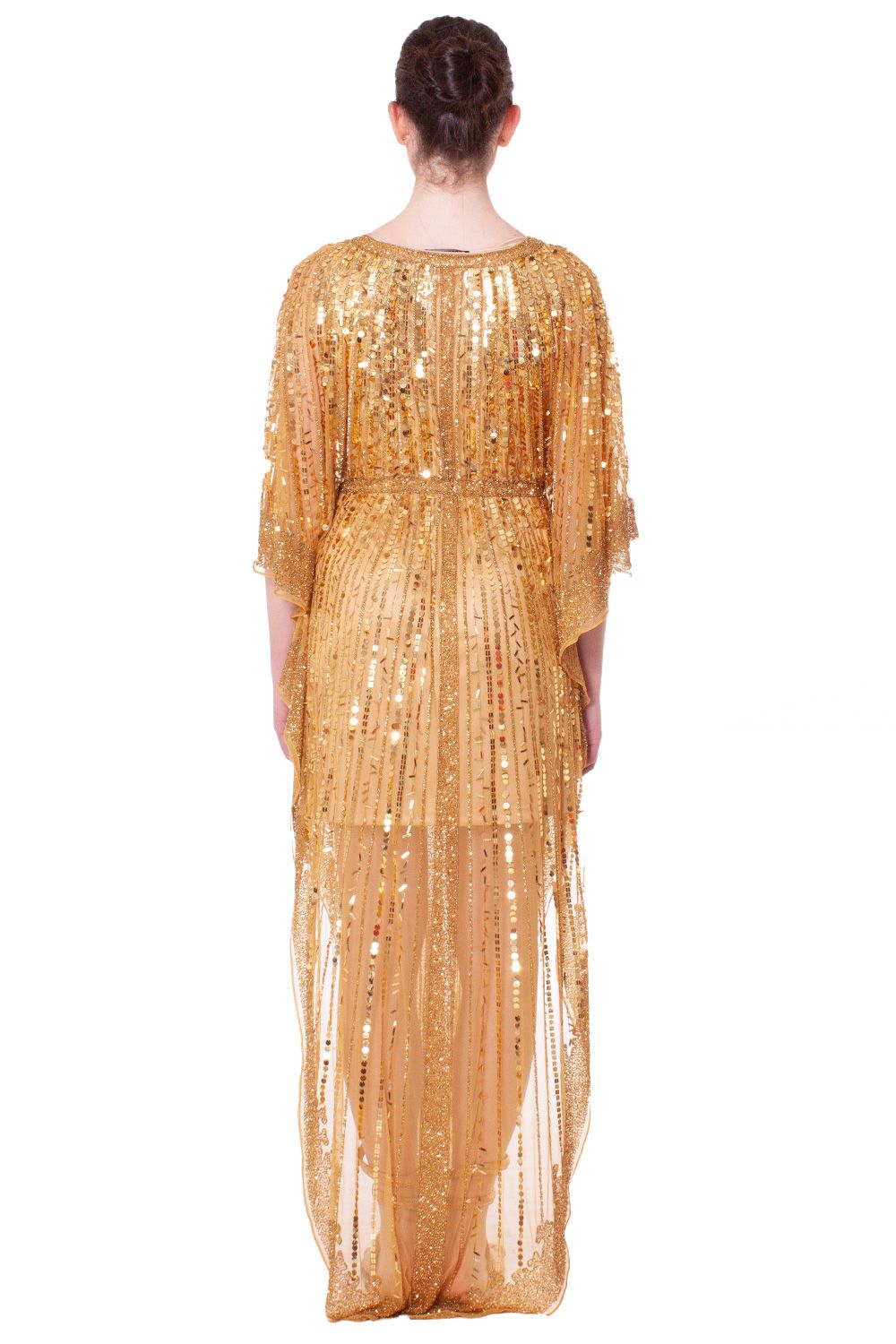 Kaftano Lungo Ricamato Oro FEMME 5