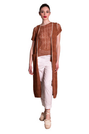 Pantaloni dritti di cotone stretch MADDALENA DI LORENZO