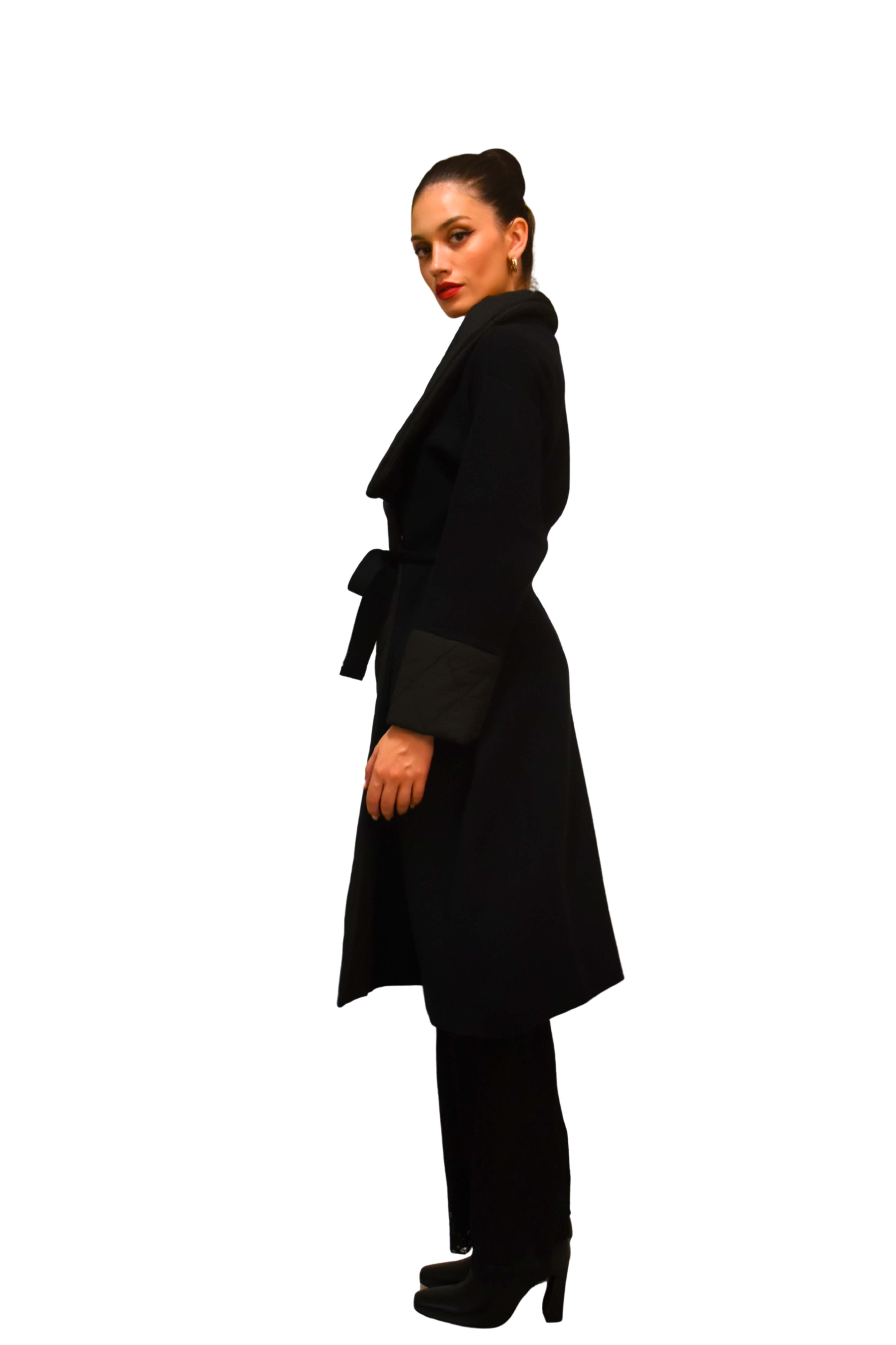 Cappotto in maglia dettagli tessuto tecnico Z.O.E.