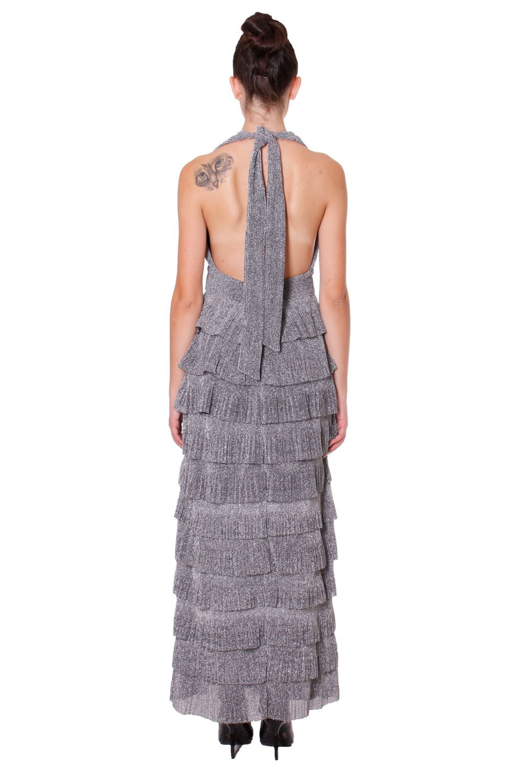 Abito Lungo A Balze Plissè FOREVER UNIQUE