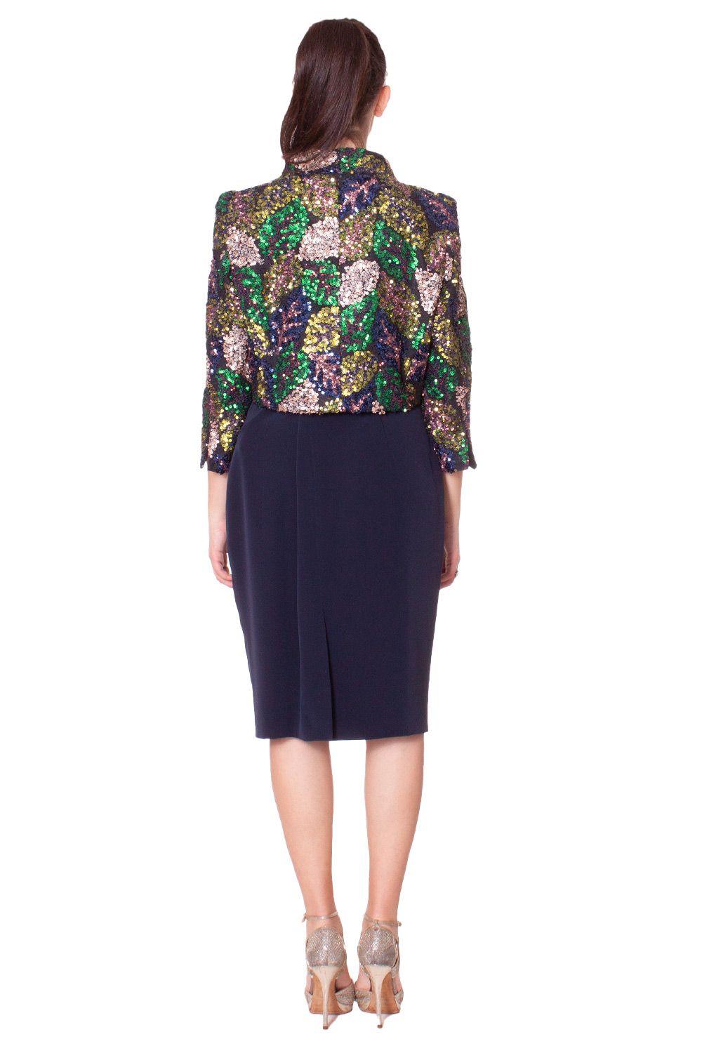 Giacca corta con ricami multicolor NICOLA D'ERRICO