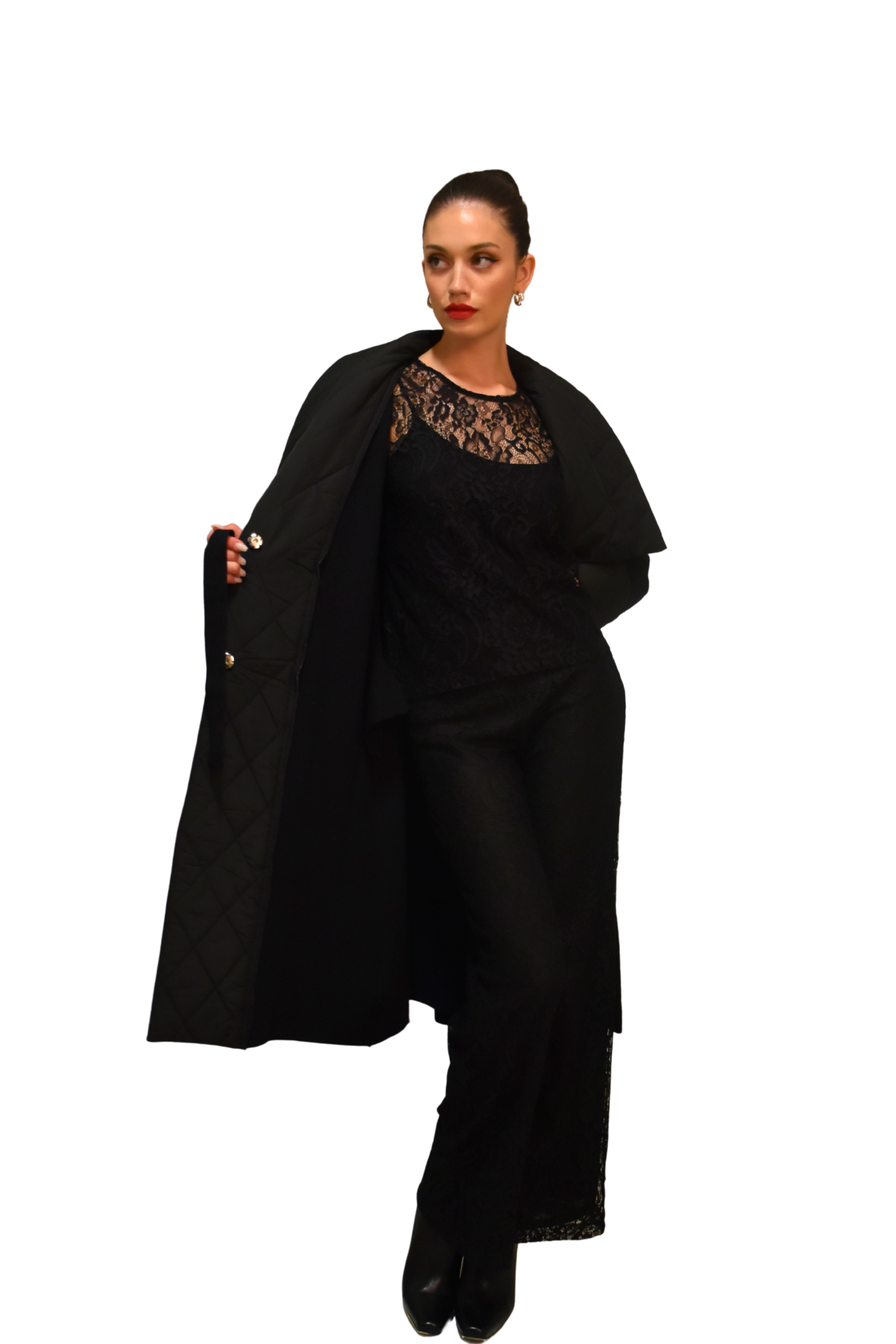 Cappotto in maglia dettagli tessuto tecnico Z.O.E.