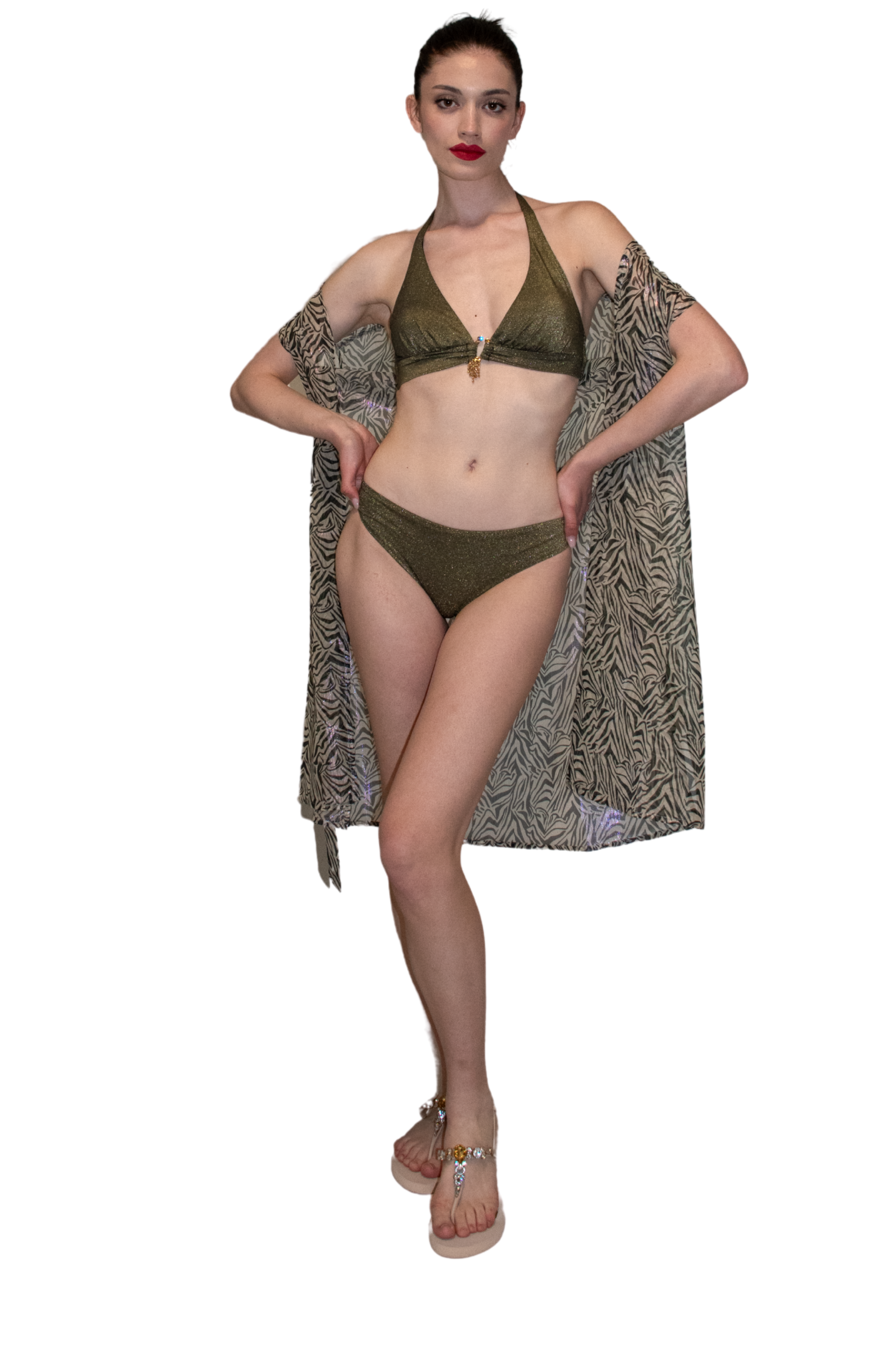 Kimono corto stampa optical GIADAMARINA