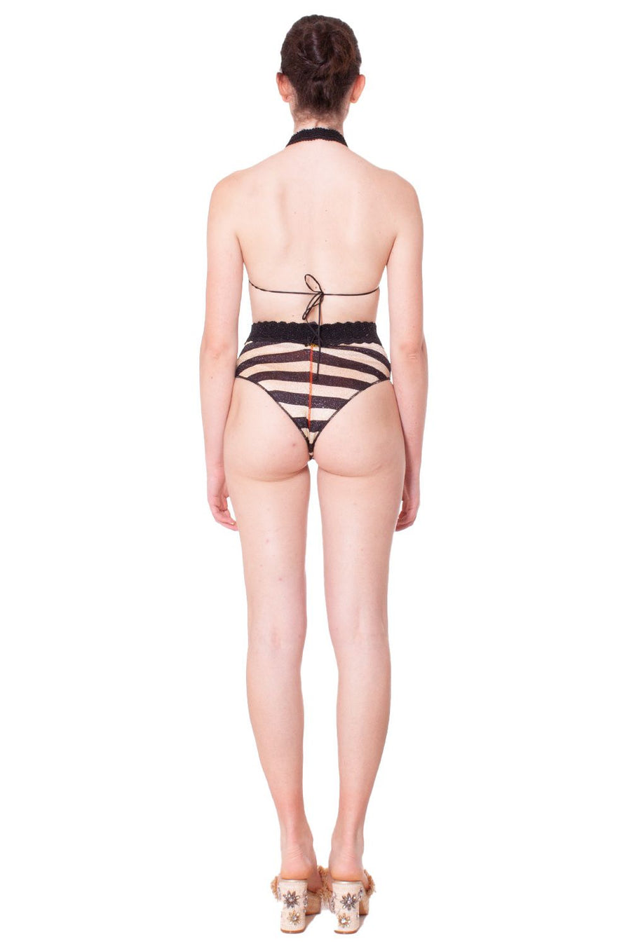 Costume bikini triangolo con slip a via alta F**K