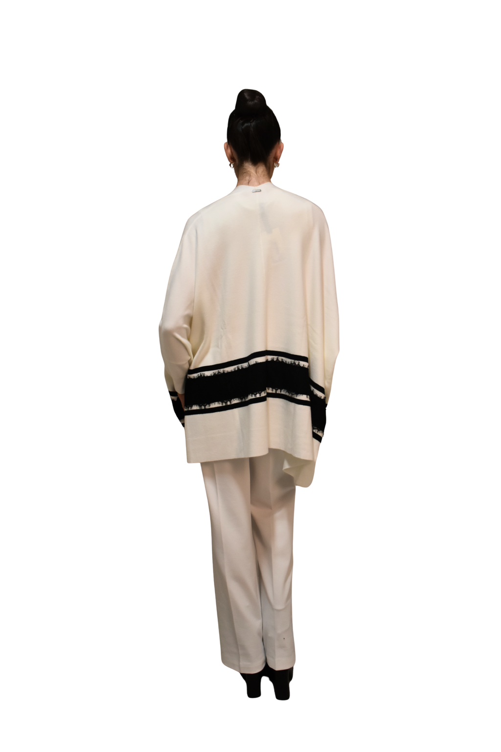 Cardigan in maglia asimmetrico Dettaglio pizzo LAFTY LIE