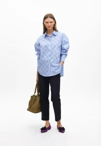 Nuova Collezione Camicia Di cotone a righe con cristalli LOLA CASADEMUNT