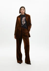 T-shirt di cotone ricamo Tigre con Paillettes LOLA CASADEMUNT