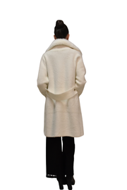 Cappotto in maglia con inserti in ecofur PHO