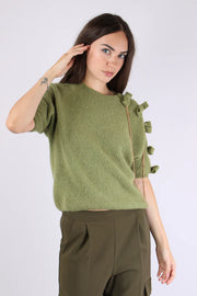 Maglia in misto lana e alpaca con fiocchi PHO