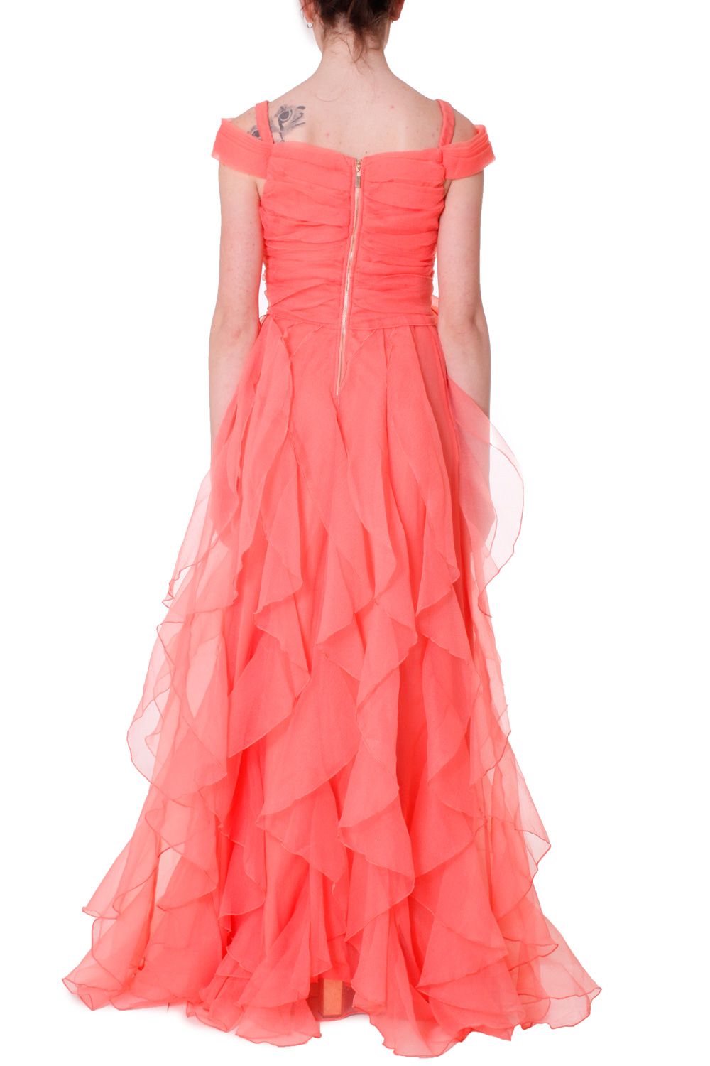 Abito lungo con rouches svolazzanti FOREVER UNIQUE