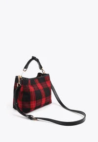 Borsa piccola in tessuto tartan LOLA CASADEMUNT