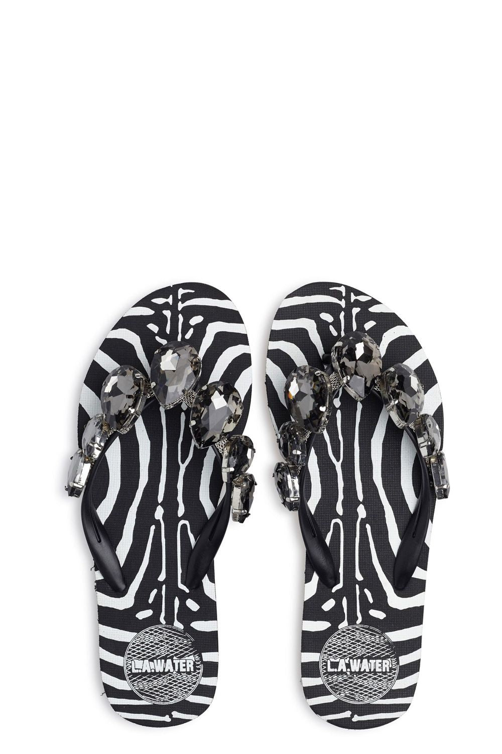 Ciabattine infradito di gomma zebrate 1,5mm L.A.WATER