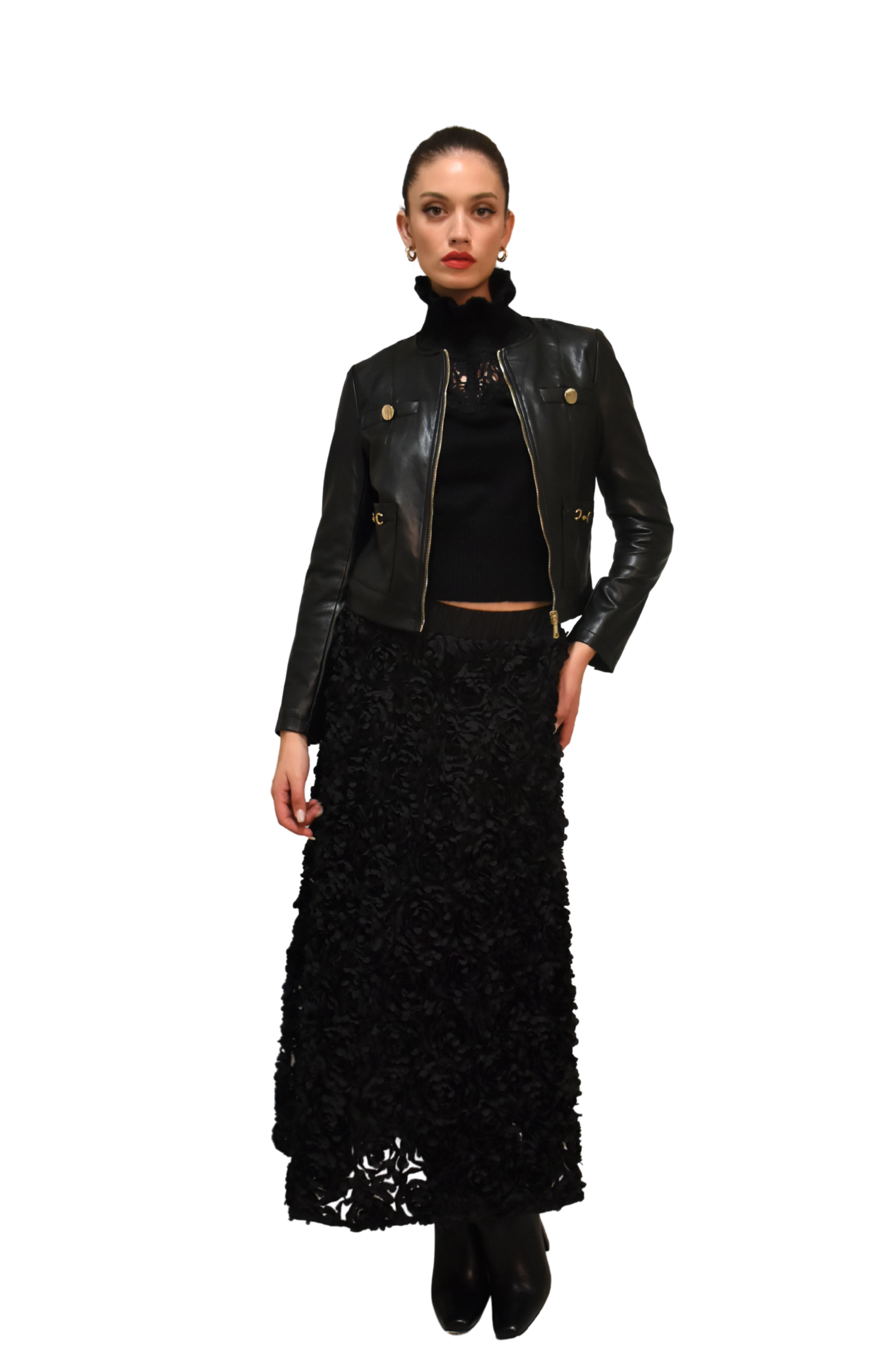 Giacca a scatola in ecopelle PHO