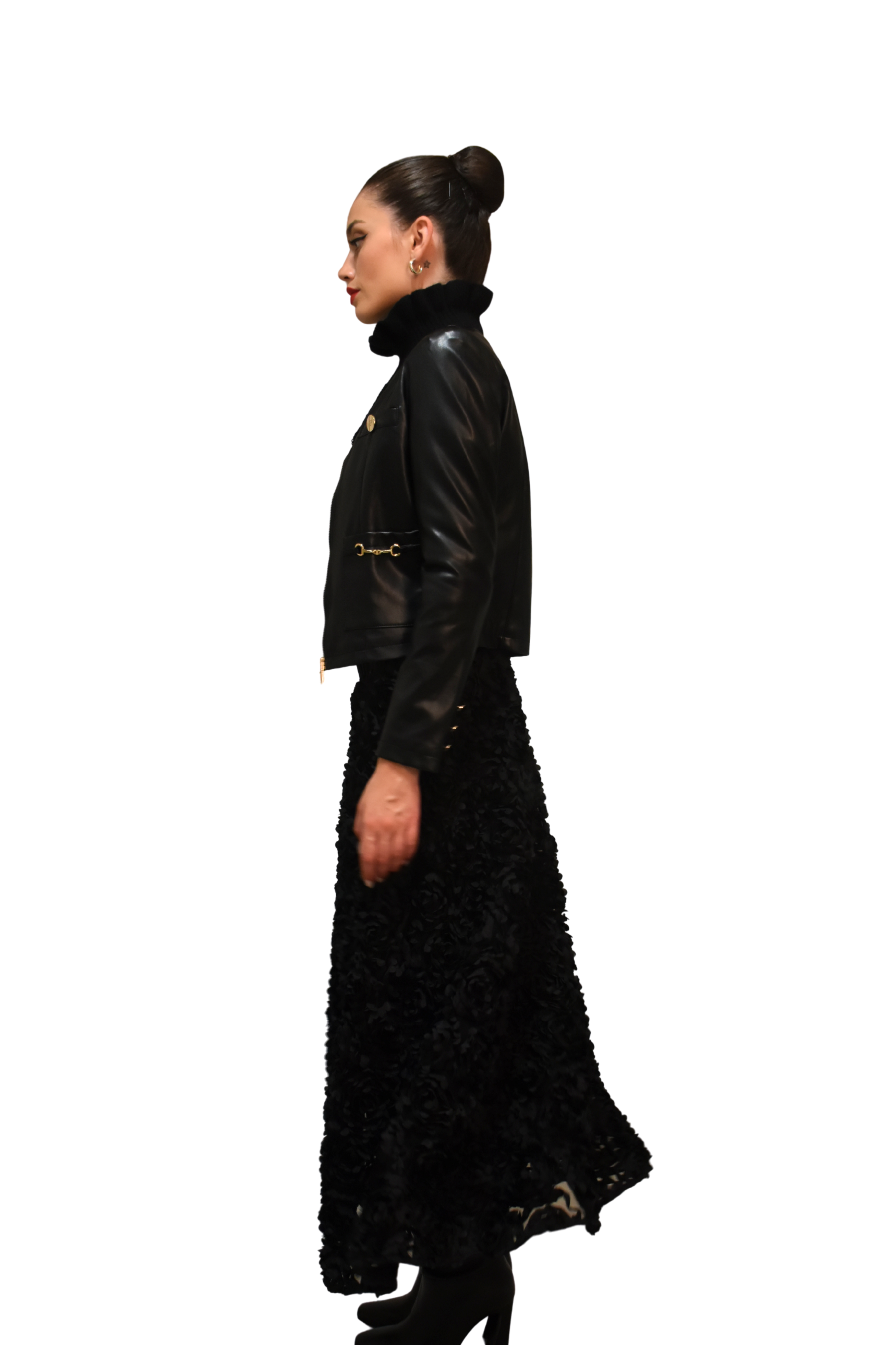 Giacca a scatola in ecopelle PHO