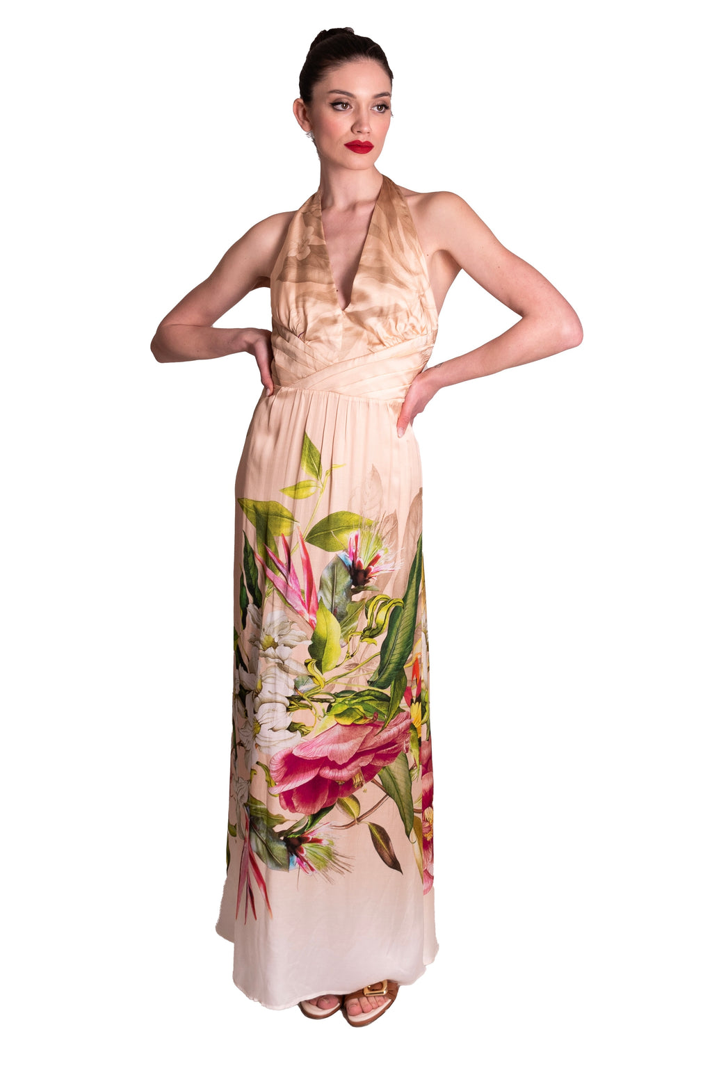 Abito lungo in viscosa floreale LAFTY LIE