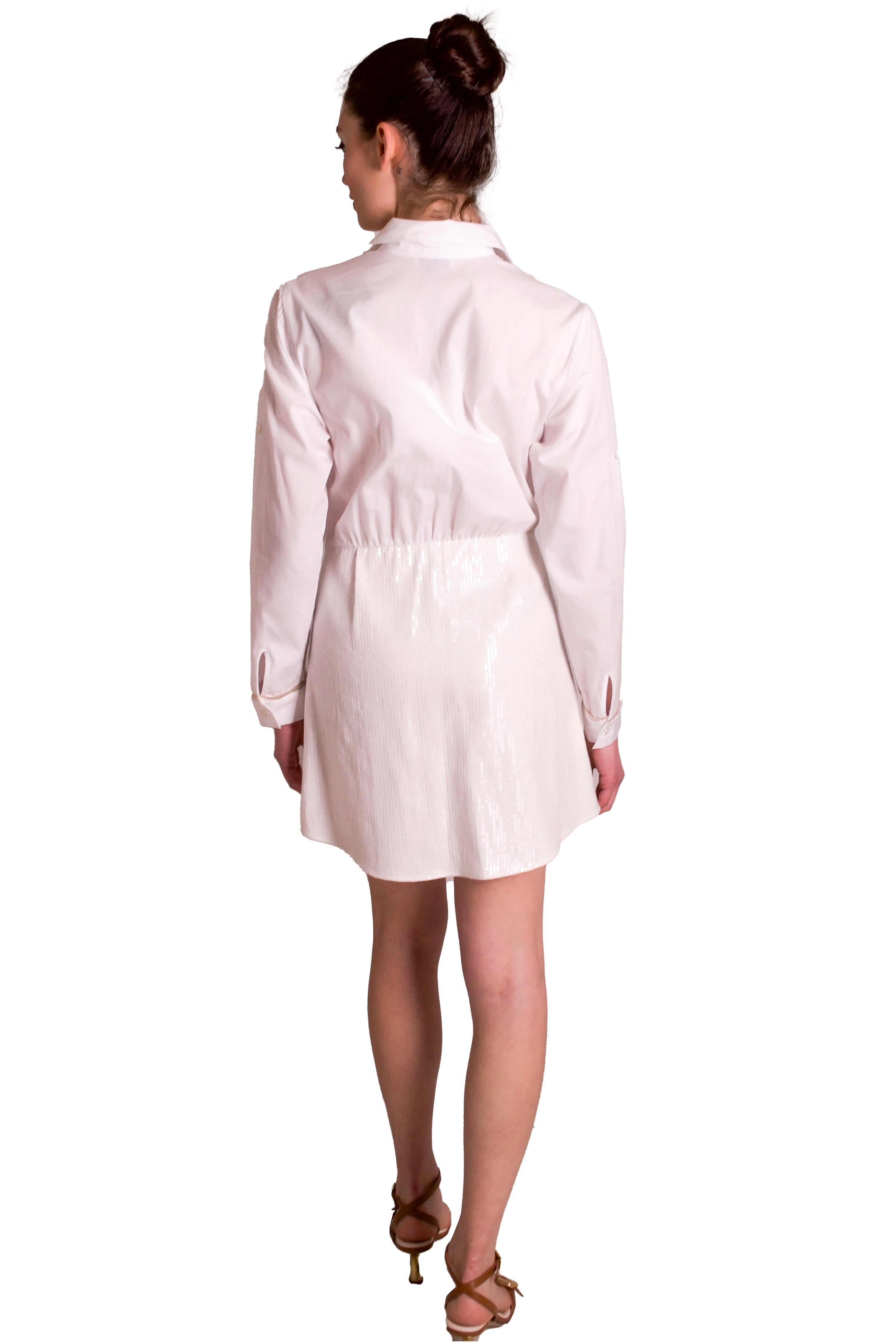 Abito camicia con fiocco e paillettes DRYCRI