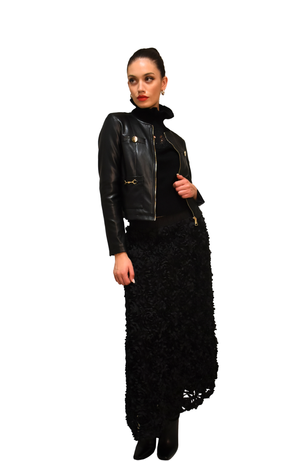 Giacca a scatola in ecopelle PHO