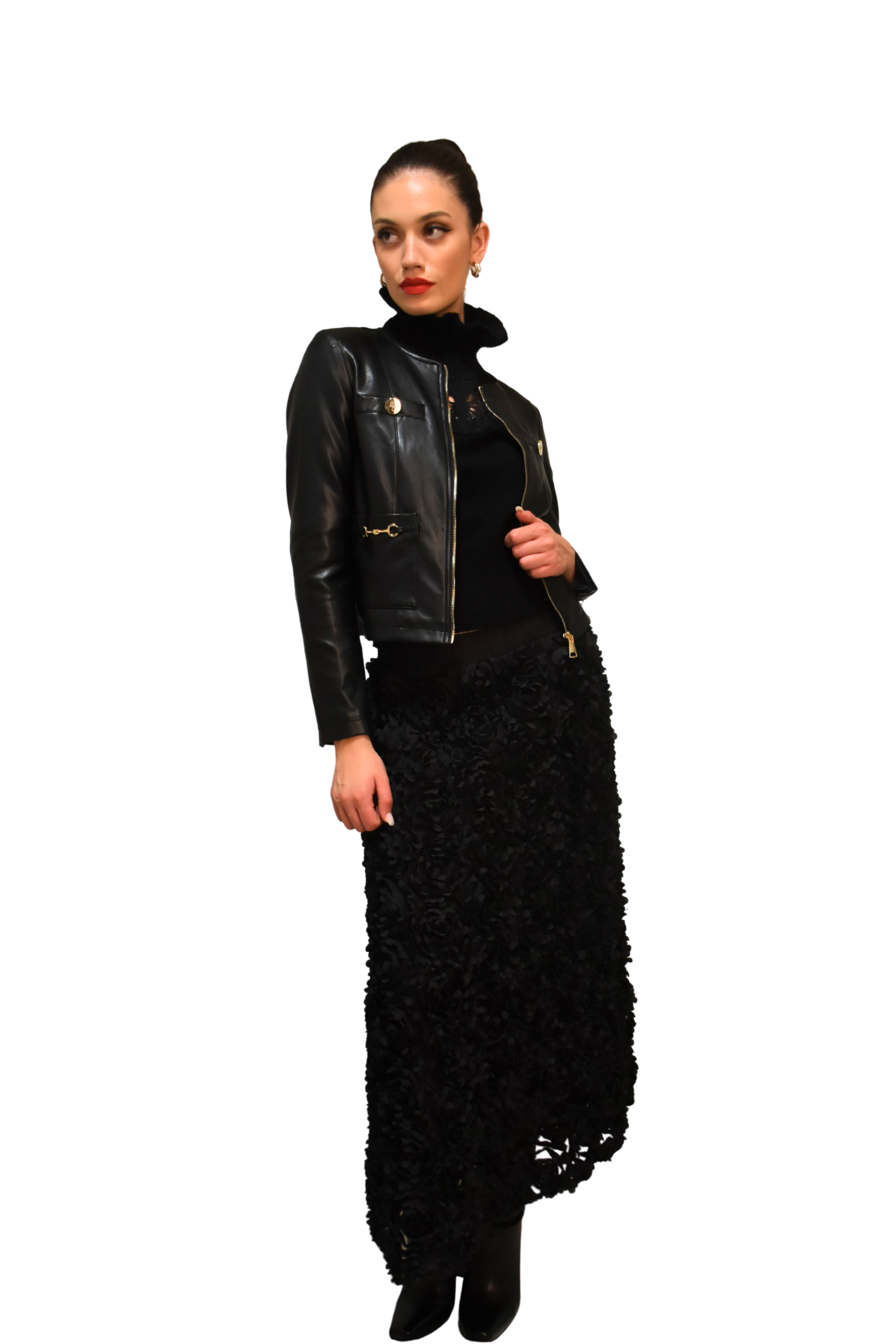 Giacca a scatola in ecopelle PHO