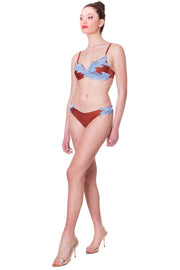 Costume Bikini Flamingo Dettaglio Macramè CLARA AESTAS