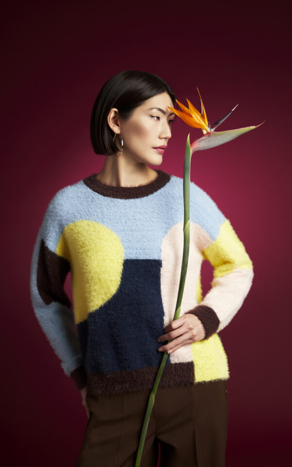 Maglia multicolor a disegno geometrico Z.O.E.