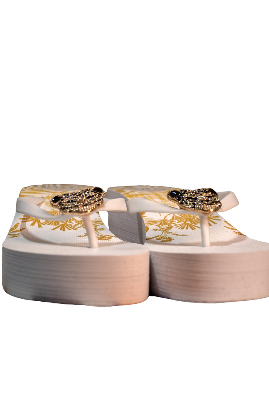 Sandali infradito in gomma con dettaglio gioiello Pantera 3,5mm