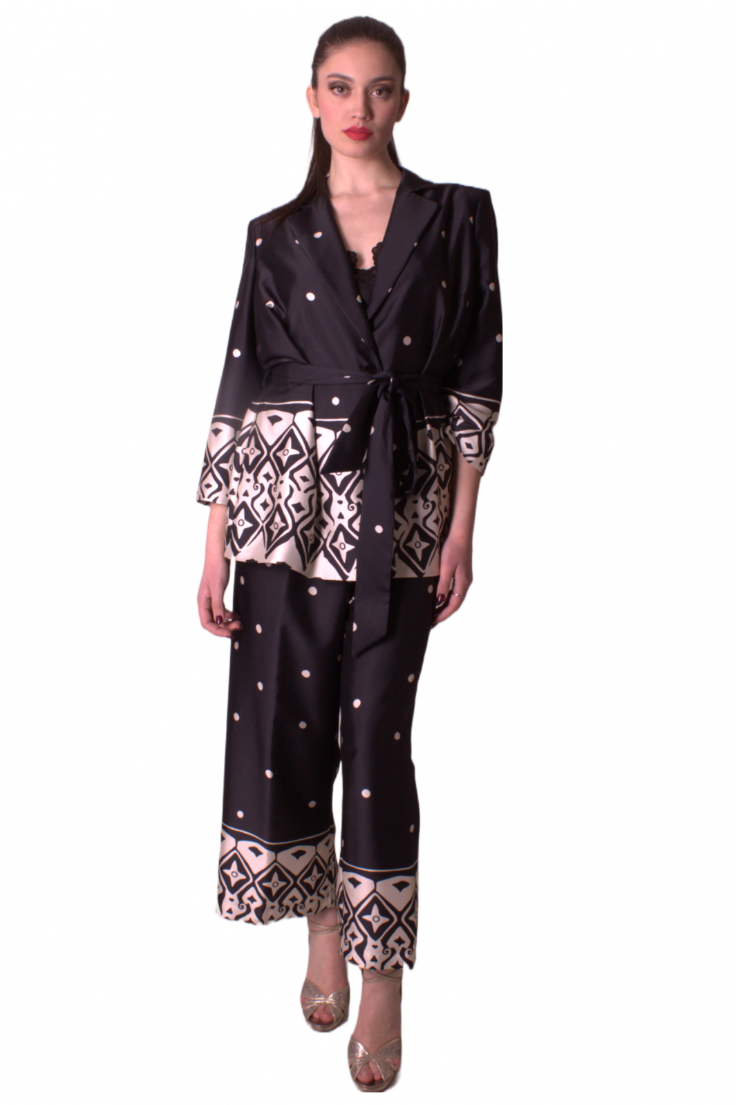 Pantaloni In Twill Stampato  ALBA CONDE