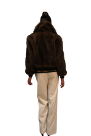 Blouson effetto cappa in pelliccia sintetica ANITIE'