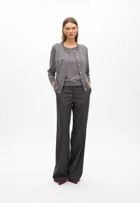 Cardigan effetto twin-set con fiocco gioiello LOLA CASADEMUNT