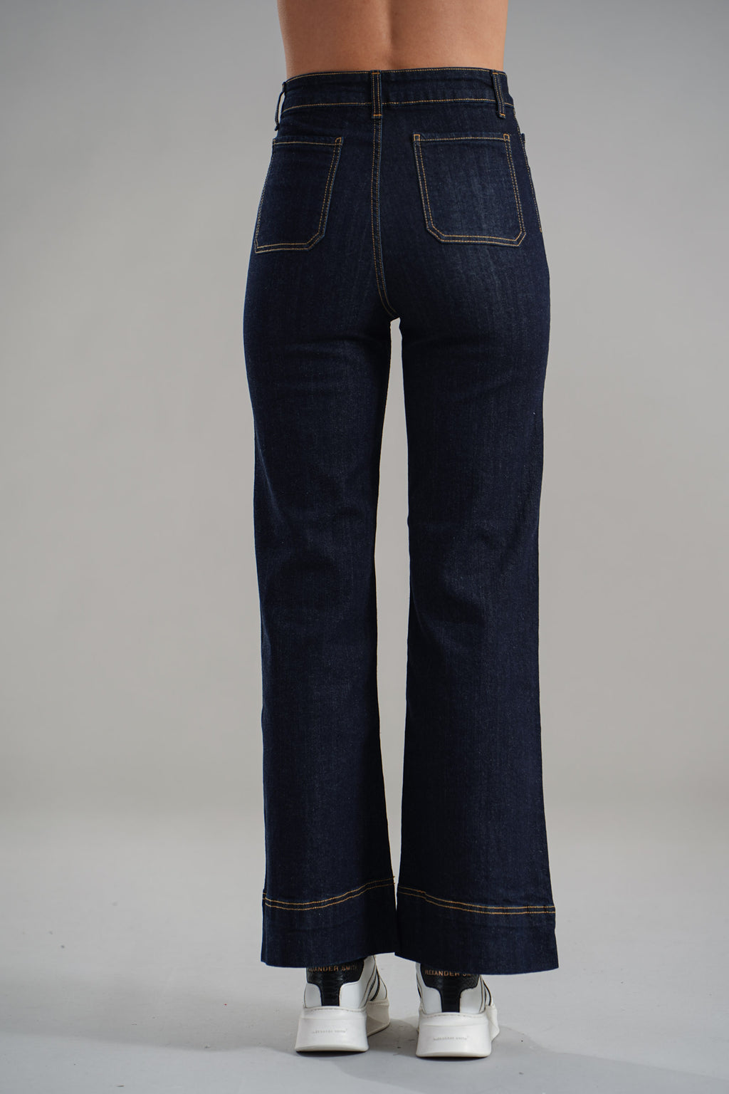 Jeans a zampa in denim dettaglio paillettes LAFTY LIE