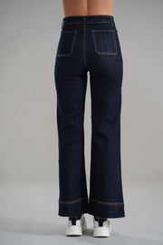 Jeans a zampa in denim dettaglio paillettes LAFTY LIE