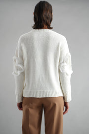 Maglia lavorazione a rilievo con perline Z.O.E.