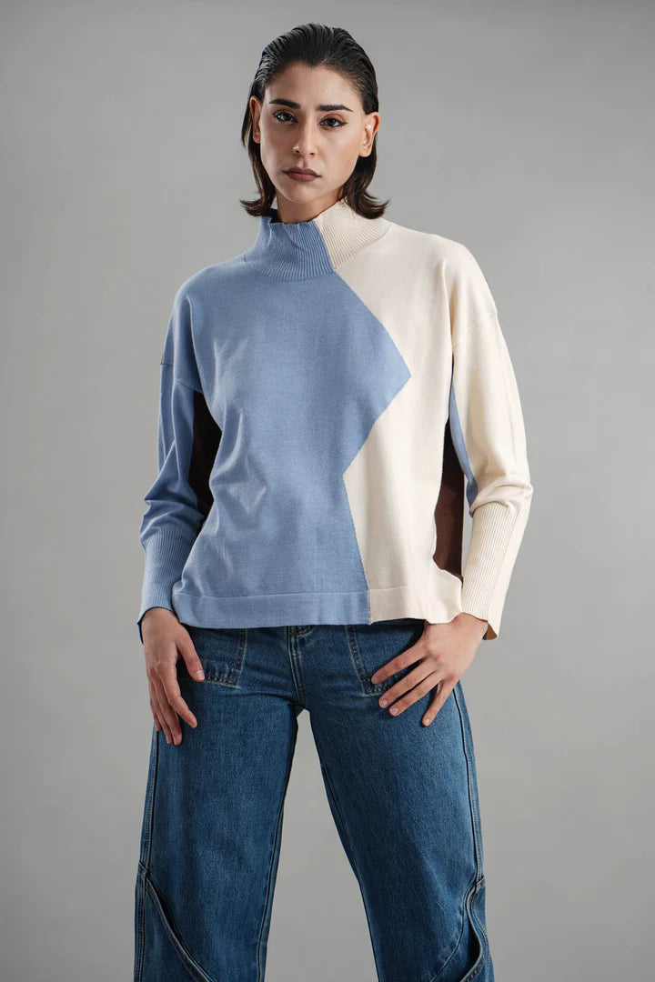 Maglia a collo alto motivo geometrico Z.O.E.