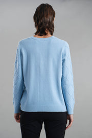 Maglia disegno rombi con cristalli Z.O.E.