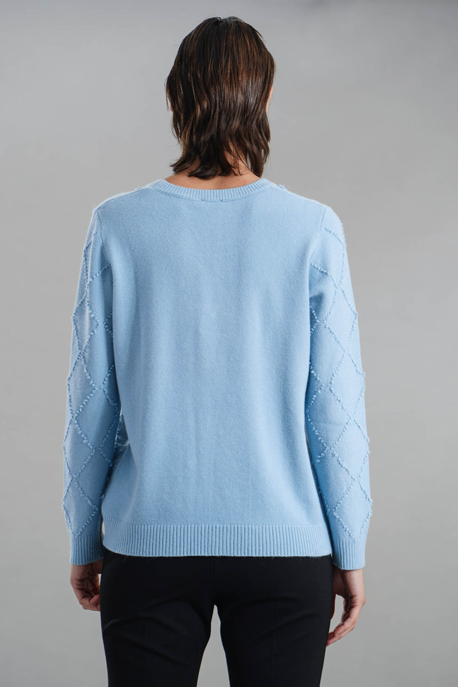 Maglia disegno rombi con cristalli Z.O.E.