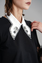 T-shirt con colletto gioiello Z.O.E