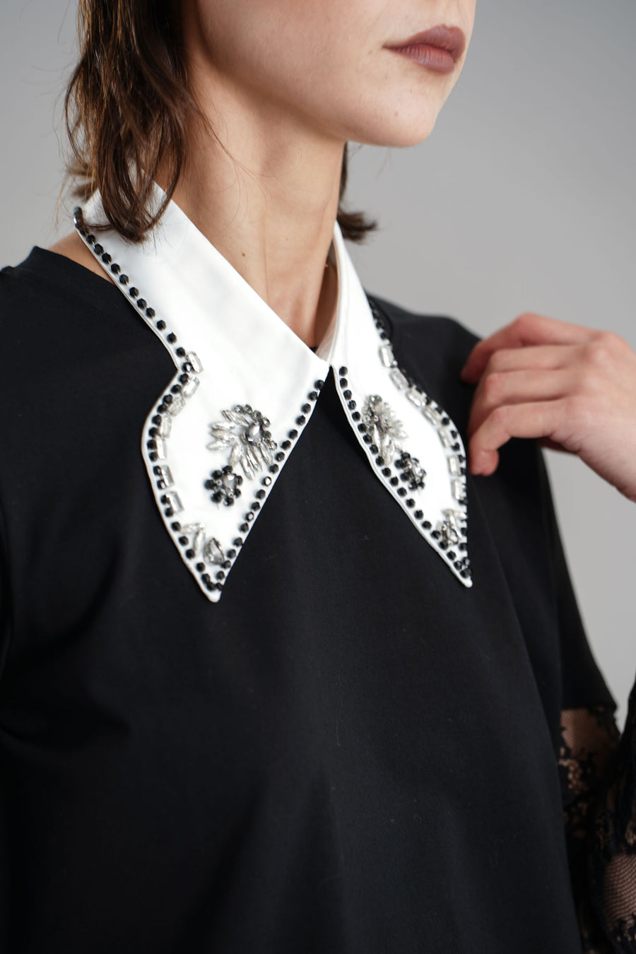 T-shirt con colletto gioiello Z.O.E