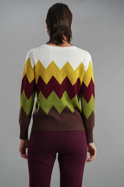 Maglia geometrica con paillettes Z.O.E.