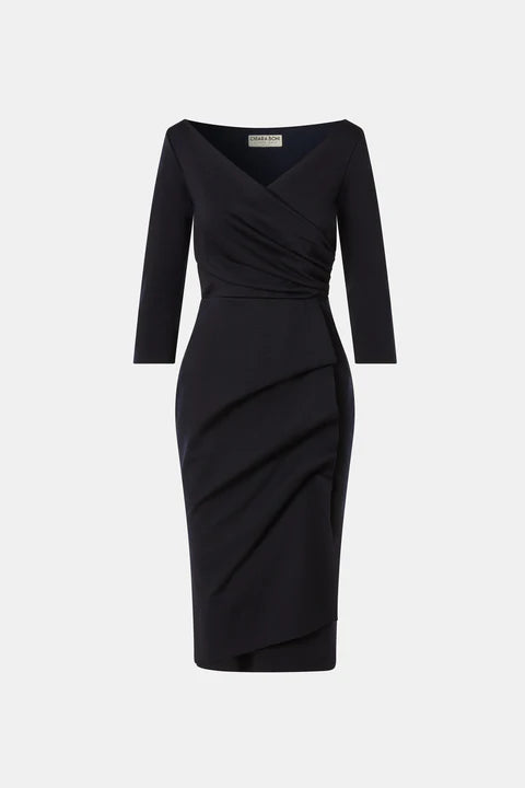 Abito Florien in jersey di lana stretch con arricciatura laterale CHIARA BONI