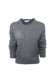 Maglia a trecce con cristalli big bang ODI ET AMO