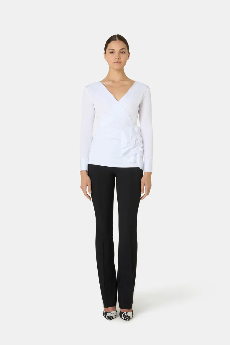 Camicia Eliman In Cotone stretch dettaglio fiore CHIARA BONI