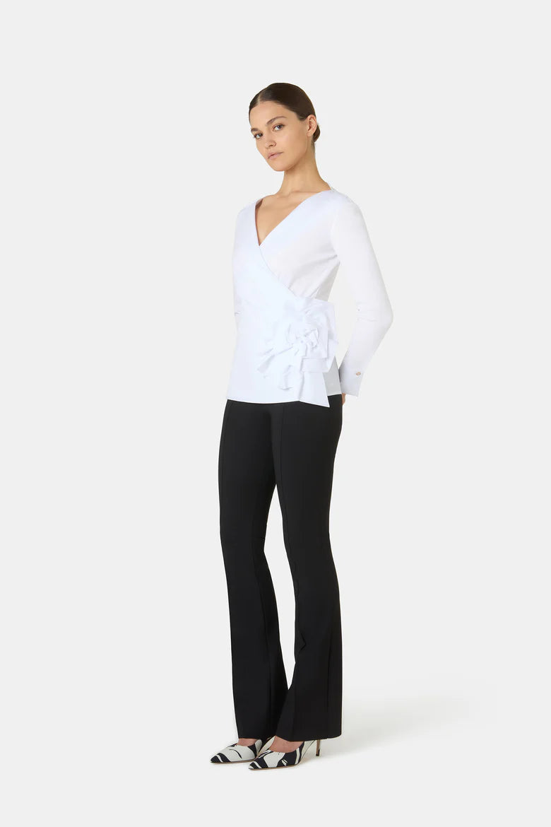 Camicia Eliman In Cotone stretch dettaglio fiore CHIARA BONI