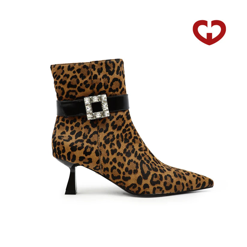 Stivali bassi stampa leopard 60mm GOLD&ROUGE