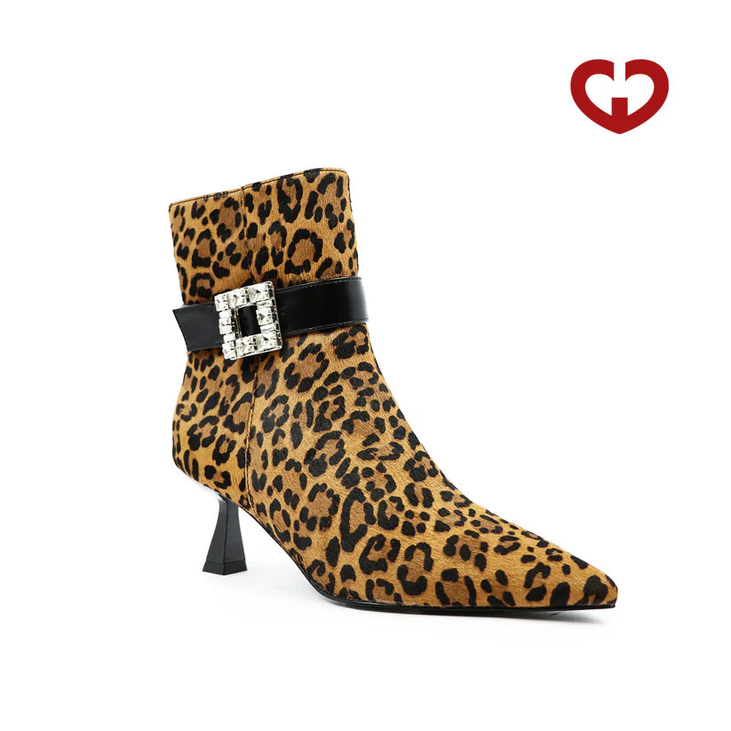 Stivali bassi stampa leopard 60mm GOLD&ROUGE