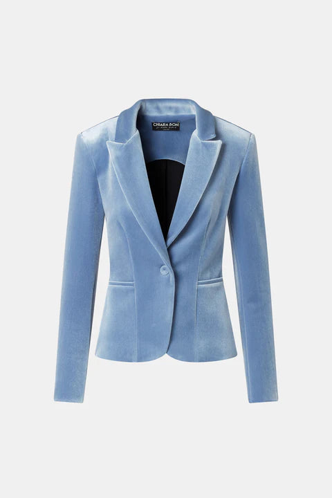 Giacca slim Gomb in velluto stretch CHIARA BONI