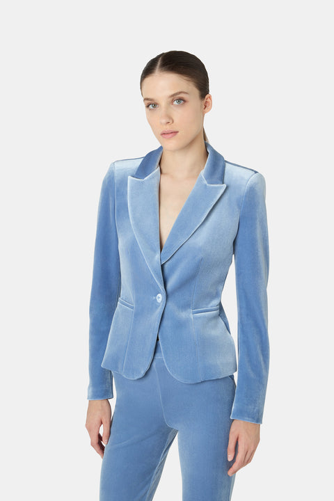 Giacca slim Gomb in velluto stretch CHIARA BONI