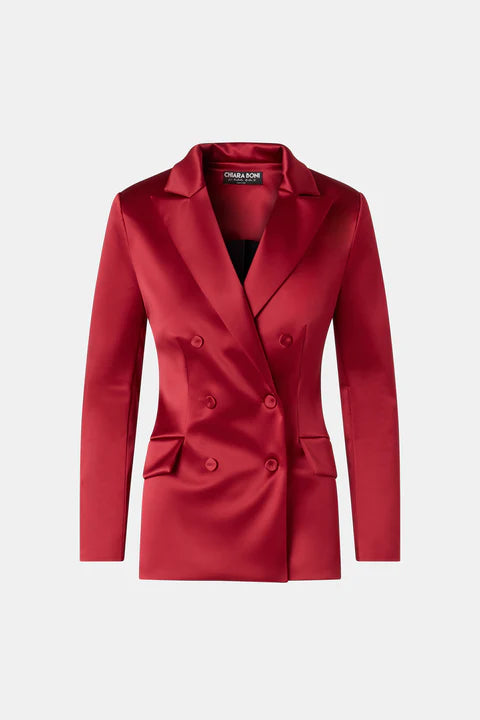 Giacca Doppiopetto Tobehi in raso stretch CHIARA BONI