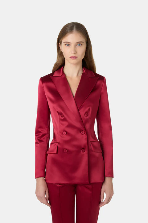 Giacca Doppiopetto Tobehi in raso stretch CHIARA BONI