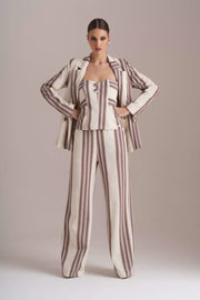 Pantaloni palazzo in tessuto rachel con lurex PHO