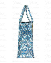 Borsa grande a due manici in tessuto fantasia L.A WATER