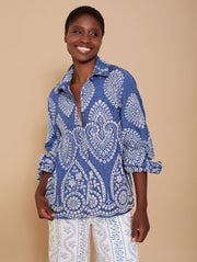 Camicia ricamata in tessuto riciclato MEISIE
